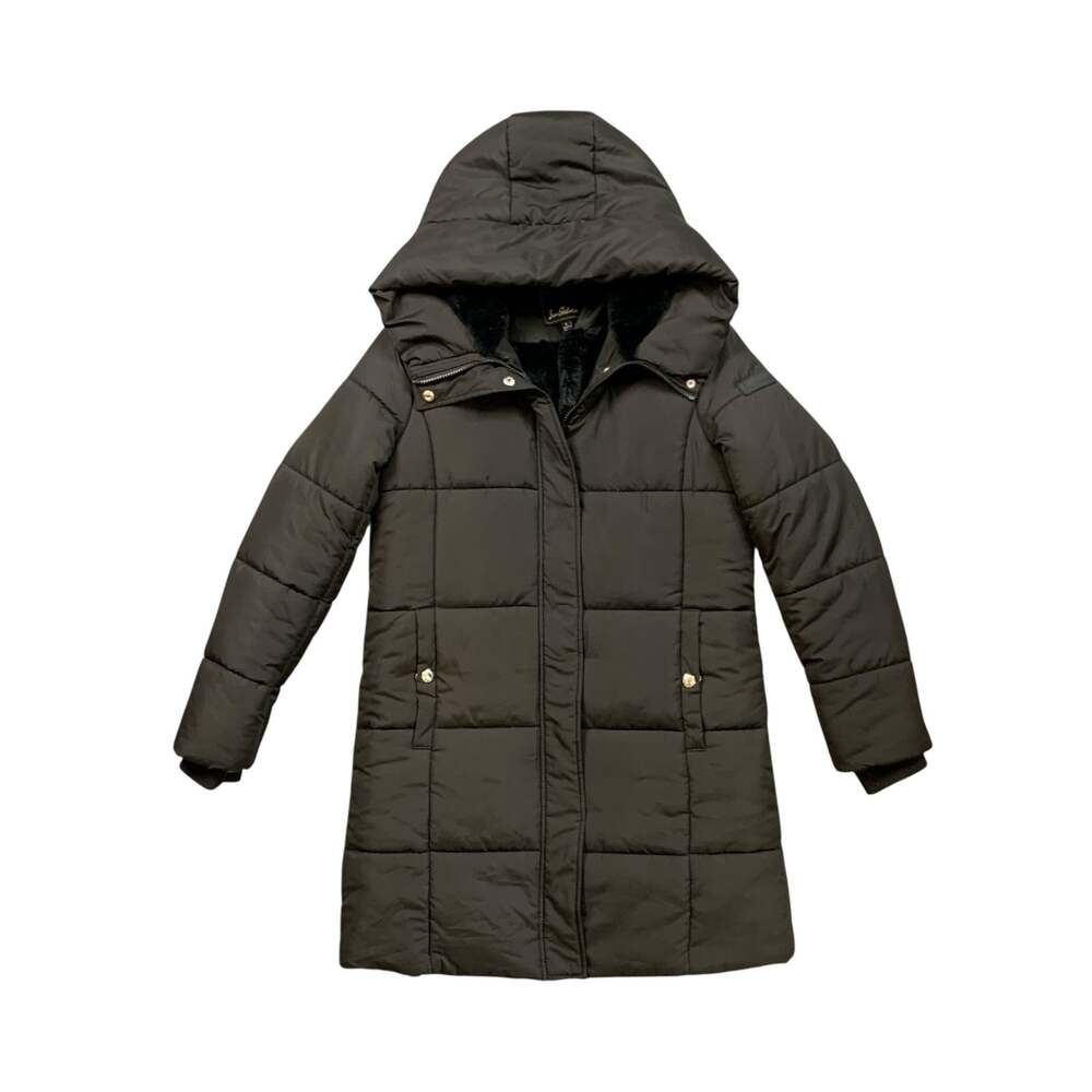 Sam Edelman Parka Womens S Small Full Zip Hooded Puffer Faux Fur Lined Jacket
